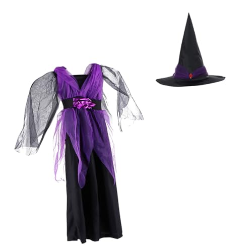 FRCOLOR 1Satz Hexenkostüm für Rollenspiel Halloween Cosplay mit Hut Atmungsaktivem Mesh für Unvergessliche Erlebnisse FRCOLOR 1Satz Hexenkostüm für Rollenspiel Halloween Cosplay mit Hut Atmungsaktivem Mesh für Unvergessliche Erlebnisse von FRCOLOR
