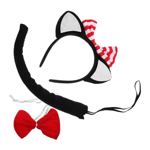 FRCOLOR 1Satz Katzenohr Stirnband mit Fliege für Cosplay Halloween Plüsch Kostüm Zubehör für Tier Themenpartys Bühnenaufführungen Weiche Bequeme Materialien FRCOLOR 1Satz Katzenohr Stirnband mit Fliege für Cosplay Halloween Plüsch Kostüm Zubehör für Tier Themenpartys Bühnenaufführungen Weiche Bequeme Materialien von FRCOLOR