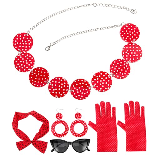 FRCOLOR 1Satz Kostümzubehör Jahre Für Frauen Mit Haarband Halskette Brille Vintage Accessoires Für Partys Rollenspiele Halloween FRCOLOR 1Satz Kostümzubehör Jahre Für Frauen Mit Haarband Halskette Brille Vintage Accessoires Für Partys Rollenspiele Halloween von FRCOLOR