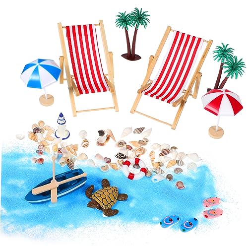 FRCOLOR 1Satz Miniatur Strandset Mikrolandschaft Dekoration mit Muscheln Bäumen Liegestühlen für Puppenhaus Tischdeko Langlebig Vielseitig Einsetzbar FRCOLOR 1Satz Miniatur Strandset Mikrolandschaft Dekoration mit Muscheln Bäumen Liegestühlen für Puppenhaus Tischdeko Langlebig Vielseitig Einsetzbar von FRCOLOR