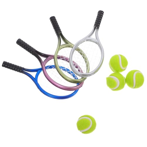 FRCOLOR 1Satz Miniatur Tennis Schläger mit Bällen Dekorative Foto Requisiten für Puppenhaus für Heimwerker und Mini Möbel FRCOLOR 1Satz Miniatur Tennis Schläger mit Bällen Dekorative Foto Requisiten für Puppenhaus für Heimwerker und Mini Möbel von FRCOLOR