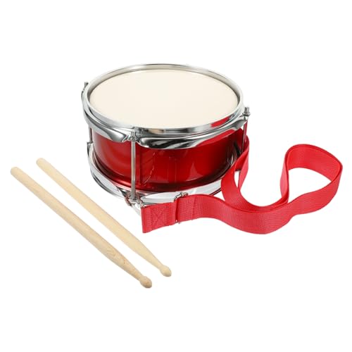 FRCOLOR 1Satz Percussion Instrumenten für Rote Snare Drum mit Schlagstöcken für Musikalische Früherziehung Fördert Rhythmusgefühl und Musikalität von FRCOLOR