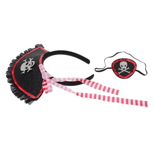 FRCOLOR 1Satz Piraten Kostümset mit Augenmaske Haarband Zubehör für Halloween Cosplay Piraten Mottopartys Langlebige Materialien für Erwachsene von FRCOLOR