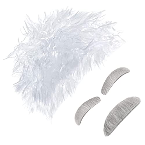 FRCOLOR 1Satz Professor Kostümset mit Weißer Perücke Augenbrauen für Cosplay Halloween Themenpartys Hochwertige Verarbeitung Vielseitig Einsetzbar FRCOLOR 1Satz Professor Kostümset mit Weißer Perücke Augenbrauen für Cosplay Halloween Themenpartys Hochwertige Verarbeitung Vielseitig Einsetzbar von FRCOLOR