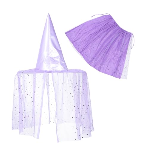 FRCOLOR 1Satz Star Umhang Set mit Hut Cosplay Kostüm für Karneval Partys Glitzer für Jungen Partydekor für Kinderveranstaltungen von FRCOLOR