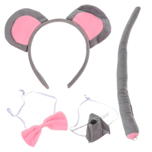 FRCOLOR 1Satz Süßes Mauskostüm Zubehör Für Frauen Stirnband Mit Mausohren Pinkem Fliegenband Foto Requisiten Für Partys Geburtstage Cosplay Events FRCOLOR 1Satz Süßes Mauskostüm Zubehör Für Frauen Stirnband Mit Mausohren Pinkem Fliegenband Foto Requisiten Für Partys Geburtstage Cosplay Events von FRCOLOR