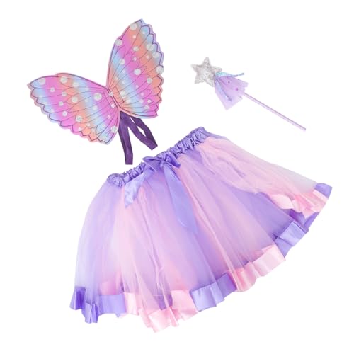 FRCOLOR 1Satz Teiliges Kostüm Set Mit Schmetterlingsflügeln Feenstock Rock Für Karneval Cosplay Partys Farbenfrohes Outfit Für Kleine FRCOLOR 1Satz Teiliges Kostüm Set Mit Schmetterlingsflügeln Feenstock Rock Für Karneval Cosplay Partys Farbenfrohes Outfit Für Kleine von FRCOLOR