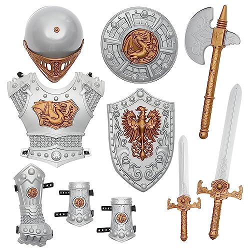 FRCOLOR 1Satz Teiliges Ritterkostüm Für Cosplay Kostüm Mit Schwertern Halloween Verkleidung Für Jungen Für Mottopartys Rollenspiele von FRCOLOR