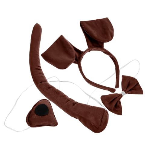 FRCOLOR 1Satz Tierkostümset für Teiliges Kostüm mit Tierstirnband Fliege Realistisches Design für Partys Cosplay Halloween Aufführungen Accessoire von FRCOLOR