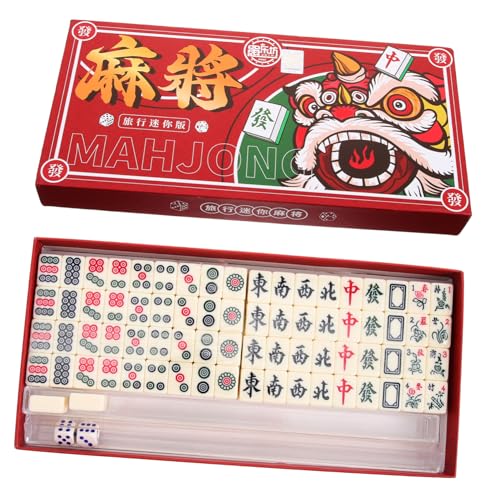 FRCOLOR 1Satz Tragbares Mahjong Spielset im Chinesischen Stil mit Aufbewahrungskoffer Mini Mahjong Kit für Zuhause Partys und Reisen Langlebige Steine für Freizeit und Stressabbau FRCOLOR 1Satz Tragbares Mahjong Spielset im Chinesischen Stil mit Aufbewahrungskoffer Mini Mahjong Kit für Zuhause Partys und Reisen Langlebige Steine für Freizeit und Stressabbau von FRCOLOR