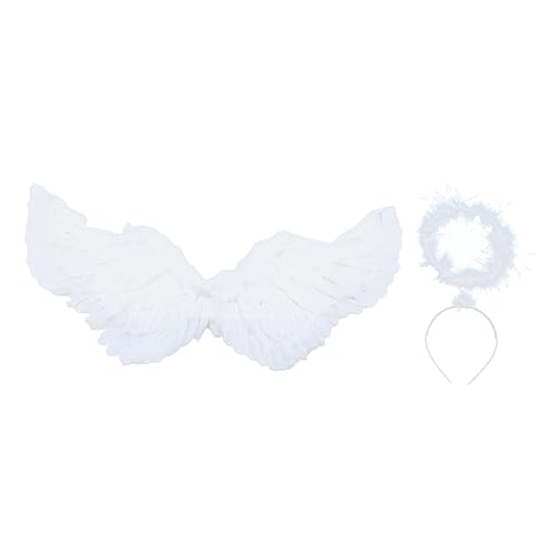 FRCOLOR 1Satz Weiße Engelsflügel Für Erwachsene Perfektes Kostümzubehör Für Partys Karneval Cosplay Haarband Für Jungen FRCOLOR 1Satz Weiße Engelsflügel Für Erwachsene Perfektes Kostümzubehör Für Partys Karneval Cosplay Haarband Für Jungen von FRCOLOR