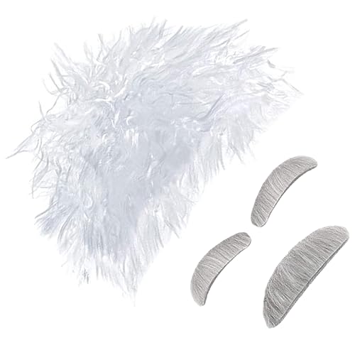 FRCOLOR 1Satz Wissenschaftler Kostümset Kurze Weiße Perücke mit Augenbrauen Schnurrbart für Cosplay Halloween Themenpartys Hochwertiges Realistisches Design für Besondere Anlässe FRCOLOR 1Satz Wissenschaftler Kostümset Kurze Weiße Perücke mit Augenbrauen Schnurrbart für Cosplay Halloween Themenpartys Hochwertiges Realistisches Design für Besondere Anlässe von FRCOLOR