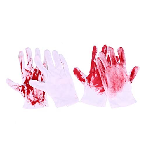FRCOLOR 2 Paare Blutige Handschuhe Deko Halloween Spukhaus Requisiten Gruseliges Party Zubehör für Bar Ktv Haunted House Party Dekoration FRCOLOR 2 Paare Blutige Handschuhe Deko Halloween Spukhaus Requisiten Gruseliges Party Zubehör für Bar Ktv Haunted House Party Dekoration von FRCOLOR
