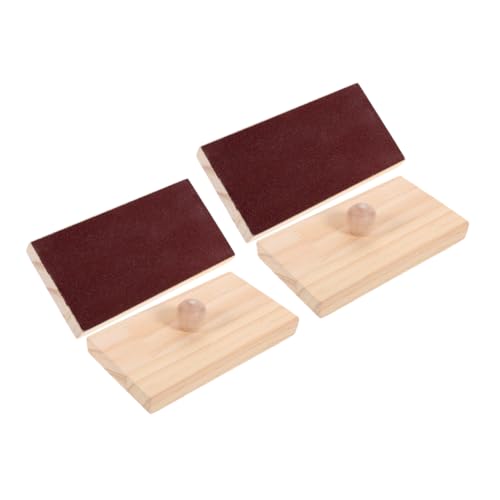 FRCOLOR 2 Paare Montessori Rhythmusinstrumente für Holz Sandblock Schlagzeugspielzeug Kompakte Orff Klangplatte für Frühkindliche Musikförderung und Kreatives Lernen von FRCOLOR