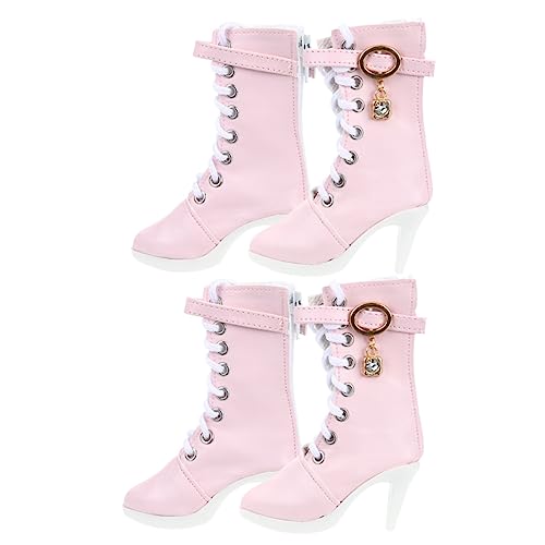 FRCOLOR 2 Paare Puppen High Heel Stiefel Miniatur Schuhe Modezubehör für Puppen Niedliche Hohe Absätze Ersatzschuhe für Prinzessin FRCOLOR 2 Paare Puppen High Heel Stiefel Miniatur Schuhe Modezubehör für Puppen Niedliche Hohe Absätze Ersatzschuhe für Prinzessin von FRCOLOR