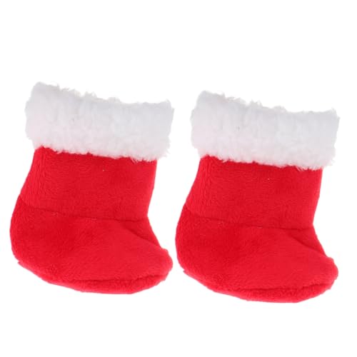 FRCOLOR 2 Paare Rote Plüsch-puppenschuhe Miniatur Weihnachtsstiefel für Puppen Wintermode Detailreiches Design Passend für Puppenhaus Dekoration und Zubehör FRCOLOR 2 Paare Rote Plüsch-puppenschuhe Miniatur Weihnachtsstiefel für Puppen Wintermode Detailreiches Design Passend für Puppenhaus Dekoration und Zubehör von FRCOLOR