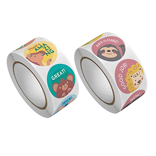 FRCOLOR 2 Rollen Belohnungssticker Cartoon Aufkleber Selbstklebende Motivationssticker für Schüler Klassenzimmer Dekoration Teiliges zur Ermutigung und Belohnung FRCOLOR 2 Rollen Belohnungssticker Cartoon Aufkleber Selbstklebende Motivationssticker für Schüler Klassenzimmer Dekoration Teiliges zur Ermutigung und Belohnung von FRCOLOR