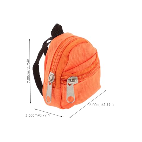 FRCOLOR 2 STÜCK Miniatur Puppenrucksack Niedlicher Rucksack für Puppenhaus Detailreiches Mini Schulrucksack Zubehör Kreatives Puppenzubehör für Fantasievolles Rollenspiel von FRCOLOR