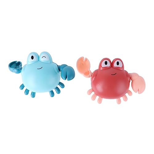 FRCOLOR 2 STÜCK Wind Up Badespielzeug Krabbe für Kleinkinder Zufällige Farben Wasserspielzeug für Entspannte Badestunden Sicher und Hautfreundlich Fördert die des Junge Zufällige Farbe von FRCOLOR