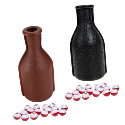 FRCOLOR 2 Sätze Billard Shaker Flasche aus Kunststoff mit Würfeln und Billardkugel Requisiten Robust Verschleißfest für Billardfans und Wettkampfspaß FRCOLOR 2 Sätze Billard Shaker Flasche aus Kunststoff mit Würfeln und Billardkugel Requisiten Robust Verschleißfest für Billardfans und Wettkampfspaß von FRCOLOR