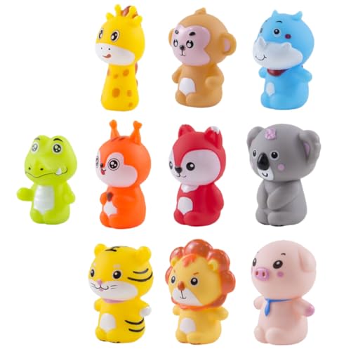 FRCOLOR 2 Sätze Bunte Tier Fingerpuppen aus Vinyl Niedliche Handspielpuppen für Storytelling Puppets für Rollenspiele und Kinderparty Zoo und Waldmotive von FRCOLOR