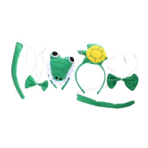 FRCOLOR 2 Sätze Cosplay Kostümset Krokodil und Schildkröte Teiliges Tier Stirnband mit und Fliege für Halloween Karneval Mottoparty Zubehör FRCOLOR 2 Sätze Cosplay Kostümset Krokodil und Schildkröte Teiliges Tier Stirnband mit und Fliege für Halloween Karneval Mottoparty Zubehör von FRCOLOR