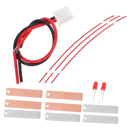 FRCOLOR 2 Sätze DIY Obstbatterie Experimentierkasten mit Kupfer Elektroden für Physikunterricht LED Stromerzeugung Experiment Wissenschaftliches Lernspielzeug für Schule von FRCOLOR