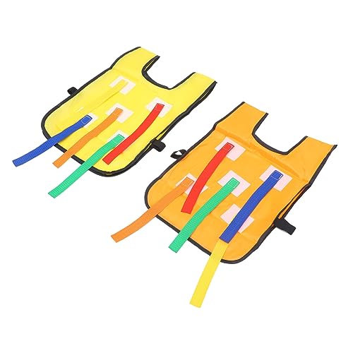 FRCOLOR 2 Sätze Interaktives Spielzeugset für Schwanzziehen Spiele mit Gelben und Orangefarbenen Westen für und Outdoor Aktivitäten von FRCOLOR