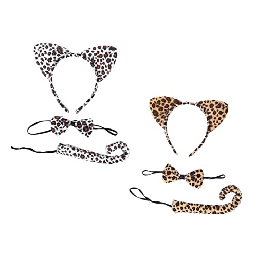 FRCOLOR 2 Sätze Katzenkostümset für Teiliges mit Katzenohren für Faschingspartys Halloween Cosplay Weichem Material Leicht zu Farbenfrohes Design Weißem Gelbem Leopardenmuster FRCOLOR 2 Sätze Katzenkostümset für Teiliges mit Katzenohren für Faschingspartys Halloween Cosplay Weichem Material Leicht zu Farbenfrohes Design Weißem Gelbem Leopardenmuster von FRCOLOR