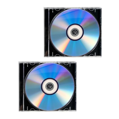 FRCOLOR 2 Sätze Leere Cd R DVDs Beschreibbare Medien Discs mit Jewel Case für Musik und Datenaufnahmen Hohe Kapazität Kompatibilität für Persönliche und Geschäftliche Nutzung von FRCOLOR