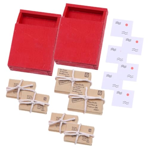 FRCOLOR 2 Sätze Miniatur Puppenhaus Briefkasten Teilig mit Realistischen Mini Paketen Dekorative Kleine Briefkastenfigurine aus Natürlichem Material Spielerisches Lernspielzeug für FRCOLOR 2 Sätze Miniatur Puppenhaus Briefkasten Teilig mit Realistischen Mini Paketen Dekorative Kleine Briefkastenfigurine aus Natürlichem Material Spielerisches Lernspielzeug für von FRCOLOR