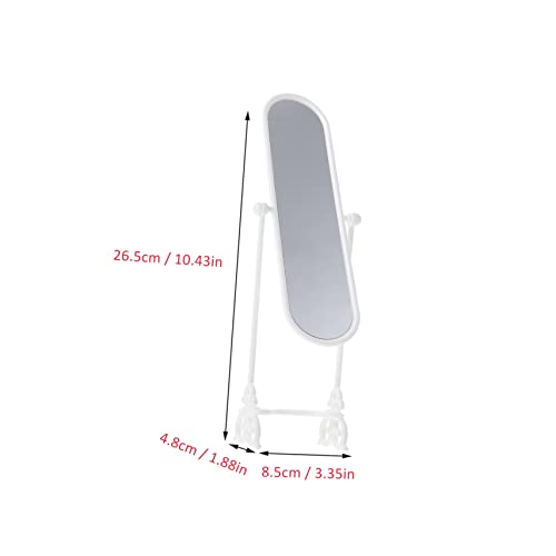 FRCOLOR 2 Sätze Miniatur Puppenhaus Spiegel Drehbarer Standspiegel mit Weißem Holzrahmen Verarbeitung Langlebige Puppenhaus Dekoration für DIY und Puppenmöbel FRCOLOR 2 Sätze Miniatur Puppenhaus Spiegel Drehbarer Standspiegel mit Weißem Holzrahmen Verarbeitung Langlebige Puppenhaus Dekoration für DIY und Puppenmöbel von FRCOLOR