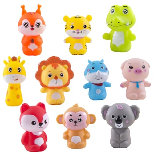 FRCOLOR 2 Sätze Niedliche Tier fingerpuppen aus Flexiblem Vinyl Kinderfreundliche Spielzeuge für Rollenspiele Geschichtenerzählen und Kreative Frühförderung Geeignet für Kleinkinder und von FRCOLOR