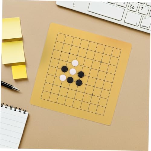 FRCOLOR 2 Sätze Weiqi Schachspiel Tragbares und Doppelseitiges Holzbrett mit Bunten Kunststoffsteinen Interaktives Lernspiel für Reisen und Zuhause Fördert Kognitive Fähigkeiten von FRCOLOR