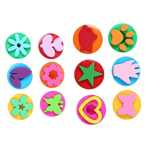 FRCOLOR Graffiti Stempelset Für Kinder 12 Stück Lustige Tintenstempel Selbstgemacht Zeichenrollen Siegel Unbedenkliches Material Kreative Malwerkzeuge Für Jungen Und Mädchen von FRCOLOR