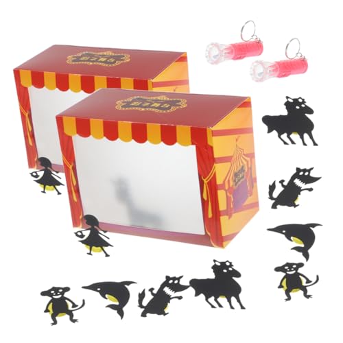 FRCOLOR 2 Satz DIY Schattenpuppen Bastelset Puppentheater Handgemacht Kreatives für Kreativität Geschicklichkeit und Lernspaß mit Schatteneffekt von FRCOLOR