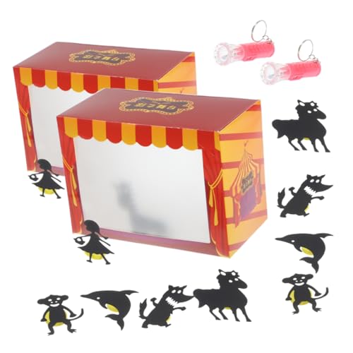 FRCOLOR 2 Satz DIY Schattenpuppen Theater Set für Kreatives Bastelspielzeug Erzählfähigkeiten und Bildung Teiliges Set für Interaktive Aktivitäten von FRCOLOR