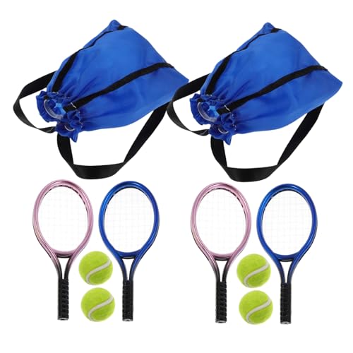 FRCOLOR 2 Satz Miniatur Tennisschläger mit Bällen Mini Tennis für Puppenhaus Robustes Leichtes Sportzubehör Kreative Dekoration und Rollenspiel Passend für Dollhouse Tennis Racket Model FRCOLOR 2 Satz Miniatur Tennisschläger mit Bällen Mini Tennis für Puppenhaus Robustes Leichtes Sportzubehör Kreative Dekoration und Rollenspiel Passend für Dollhouse Tennis Racket Model von FRCOLOR