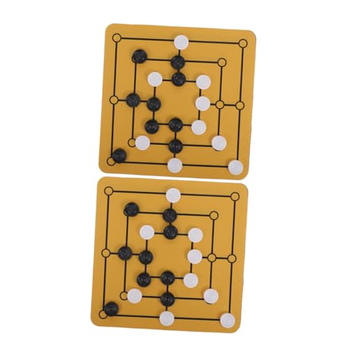 FRCOLOR 2 Satz Nine Men's Morris Kompaktes Strategiespiel für Erwachsene für Reisen Familienfeiern und Interaktive Unterhaltung Fördert Geduld und Spaß FRCOLOR 2 Satz Nine Men's Morris Kompaktes Strategiespiel für Erwachsene für Reisen Familienfeiern und Interaktive Unterhaltung Fördert Geduld und Spaß von FRCOLOR