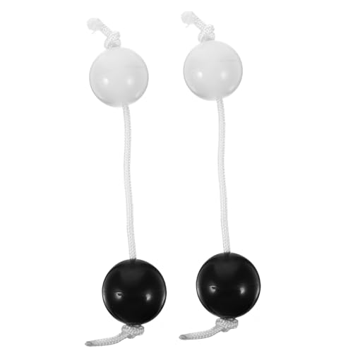 FRCOLOR 2 Stck Rhythmusball Shaker Weiß Doppelklang Percussion Instrument für Musikspielzeug Einsteiger Geeignet für Musikunterricht Familienfeiern Party von FRCOLOR