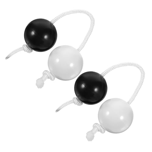 FRCOLOR 2 Stck Rhythmusball Shaker Weiß Percussion Instrument Doppel Kugeln Musikspielzeug für Anfänger Musikunterricht Party Geschenk von FRCOLOR