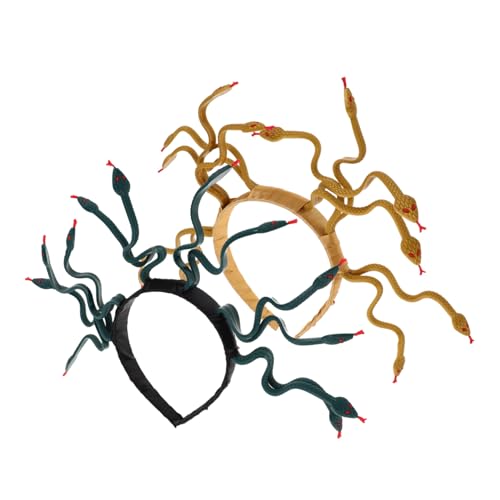 FRCOLOR 2 Stück Ägyptischer -Kopfschmuck Schlangenhaarverschluss Kopfschmuck anziehen Schlangenkopfschmuck für Frauen Schlangenkostümzubehör ägyptische Accessoires für Frauen Kleber FRCOLOR 2 Stück Ägyptischer -Kopfschmuck Schlangenhaarverschluss Kopfschmuck anziehen Schlangenkopfschmuck für Frauen Schlangenkostümzubehör ägyptische Accessoires für Frauen Kleber von FRCOLOR