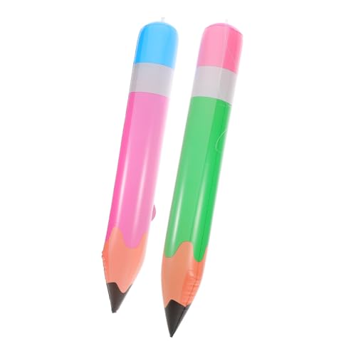 FRCOLOR 2 Stück Aufblasbare Riesebleistifte und Wachsmalstifte Leichte Party Deko für Schule Klassenzimmer Spielplatz Geburtstagsfeier Vielseitig Einsetzbar Tragbar und Einfach Aufzubauen von FRCOLOR