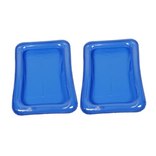 FRCOLOR 2 Stück Aufblasbarer Teilig Puppenhaus Pool Zubehör aus Sicherem PVC Tragbar und Leicht zu Aufblasen für Indoor und Outdoor Wasserspieltisch Fördert Kreatives Sommer Spiel von FRCOLOR