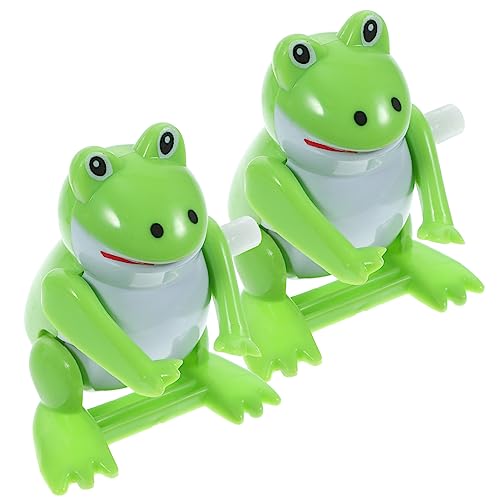 FRCOLOR 2 Stück Aufziehfrosch Bunte Frosch Figuren mit für Fördert Koordination und Fantasie Batteriefrei für Partys und Spielspaß von FRCOLOR