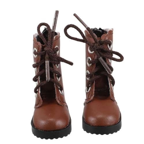 FRCOLOR 2 Stück Bjd Puppenschuhe High Top Sneakers für Mädchen Niedliche Braune Puppenstiefel Modisches Design Strapazierfähiges Material für Spiel und Fotosessions FRCOLOR 2 Stück Bjd Puppenschuhe High Top Sneakers für Mädchen Niedliche Braune Puppenstiefel Modisches Design Strapazierfähiges Material für Spiel und Fotosessions von FRCOLOR