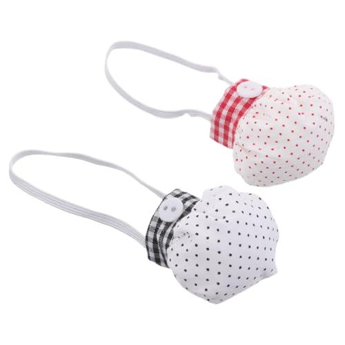 FRCOLOR 2 Stück Chefhutdekoration Kleidung für Puppe Mini-Hüte puppenkleidung selber Machen Stofftierkleidung Hundebekleidung Haustierkleidung Stofftier-Outfit Kochspielzeug PP-Baumwolle von FRCOLOR