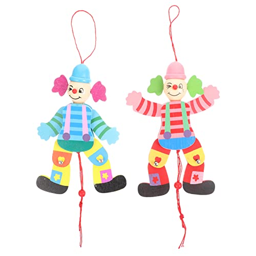 FRCOLOR 2 Stück Clown Marionetten Lustige Holzpuppen für Interaktive Handmarionetten für Kreatives Spiel und Aufführungen Zufällige Farben Zufällige Farbe Zufällige Farbe von FRCOLOR