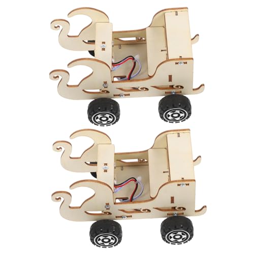 FRCOLOR 2 Stück DIY Stem Auto Modell Bausatz mit Sprachsteuerung Holzfahrzeug für Wissenschaft Bildung Kreatives Lernen Mechanik Experiment FRCOLOR 2 Stück DIY Stem Auto Modell Bausatz mit Sprachsteuerung Holzfahrzeug für Wissenschaft Bildung Kreatives Lernen Mechanik Experiment von FRCOLOR