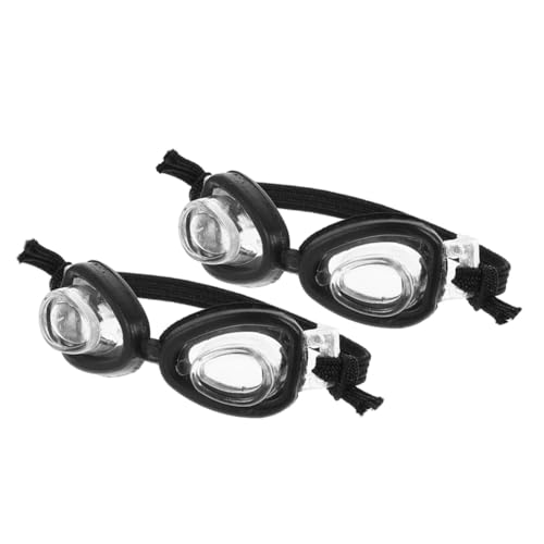 FRCOLOR 2 Stück DIY für Puppen Mini Schwimmbrillen für Sommeraktivitäten Puppenzubehör für Poolspaß und Verkleidung von FRCOLOR